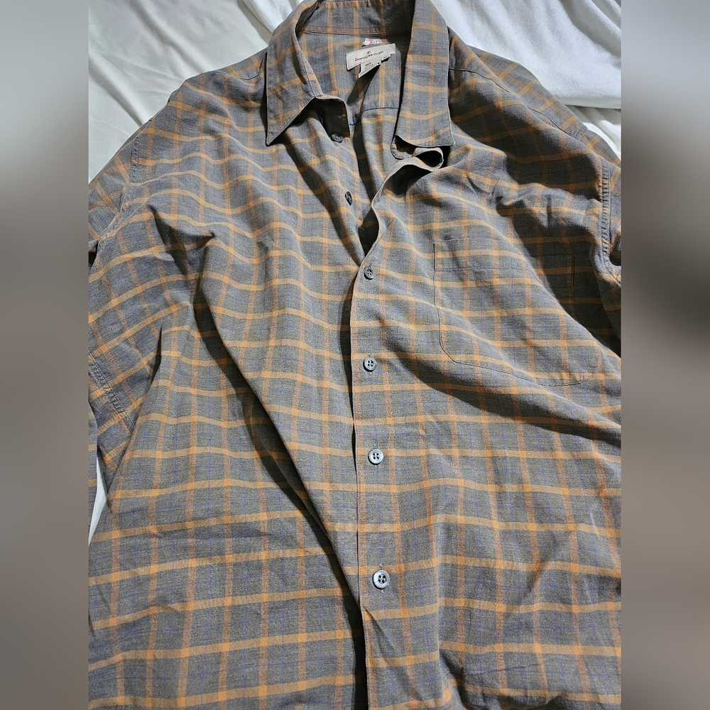 Zegna quiet luxury brand cotton button up xl